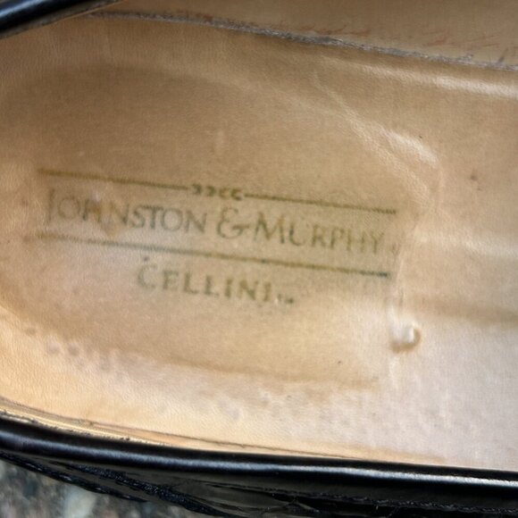 Johnston & Murphy Cellini Italian Black Dress Tassel Dress Shoes Size 9 M
